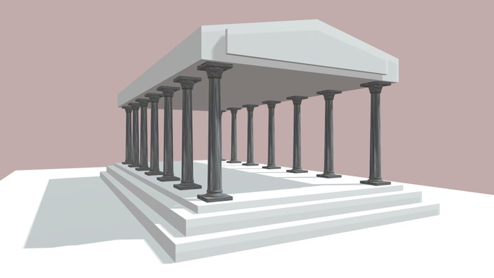 CGT 112 Doric Pillars Scene 3D Model