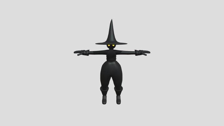 Black Black Mage 3D Model