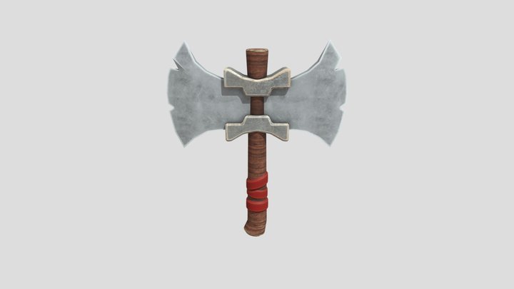 Throwing Axe Stylized Texture 3D Model