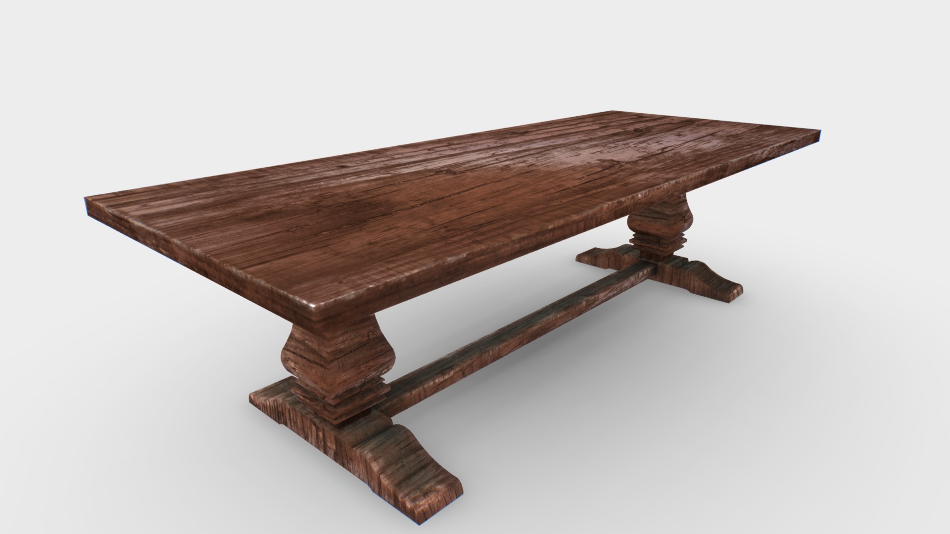 3D model Wooden Table - This is a 3D model of the Wooden Table. The 3D model is about a wooden table with a wooden frame.