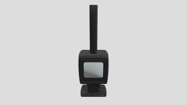 Animated Modern Wood Burning Stove