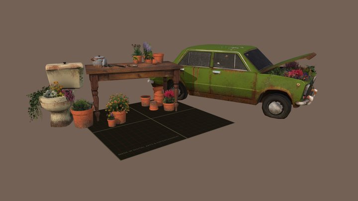DAE 5 Finished props - Grandma's House 3D Model