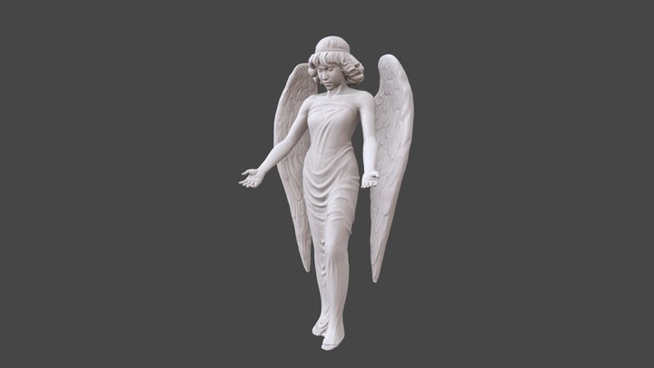 Angel Statue 3D Model