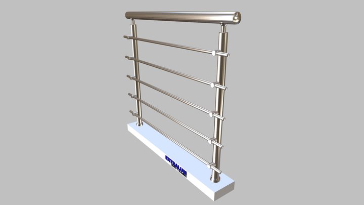 Barandal EXT Tubo Al Plus de EXTRALUM 3D Model