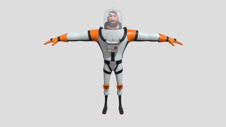 Astronaut Punk character 3D Model