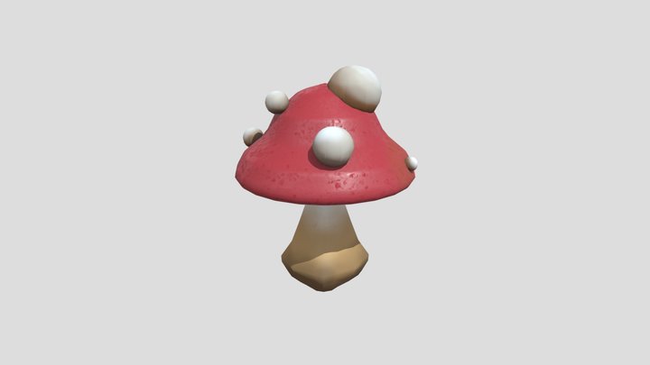 Red Mushroom 3D Model
