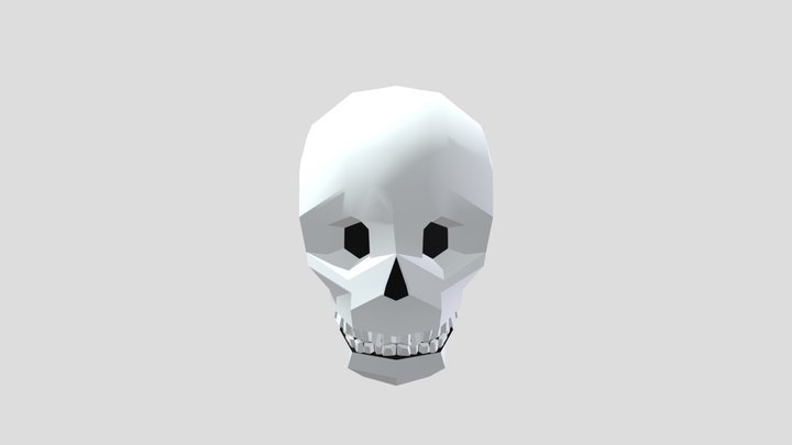 LowPoly Skull 3D Model