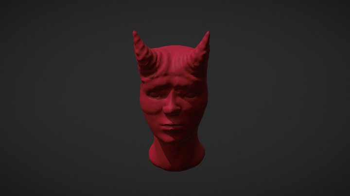 Female Head Sculpt 3D Model