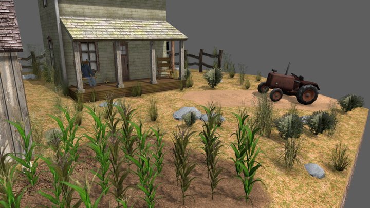 DAE Diorama retake – Small farm 3D Model