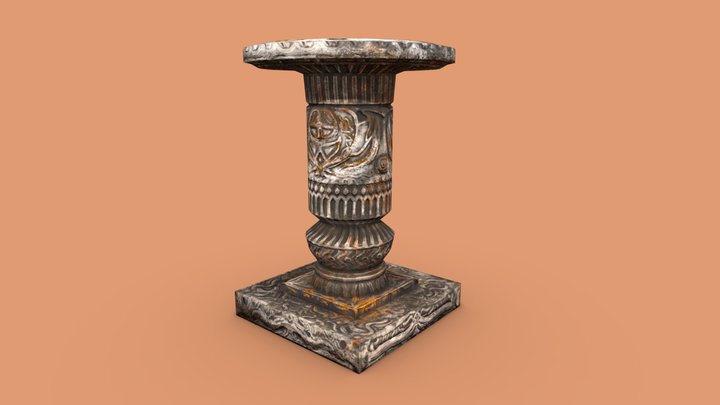 Lowpoly Greek-Roman Pedestal 3D Model