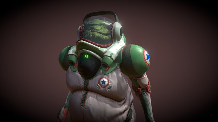 Astronaut Lizard 3D Model