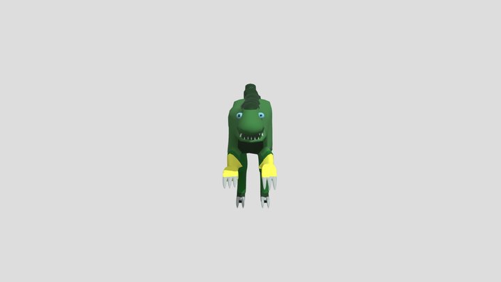 Scoliosaurus With Gloves 3D Model