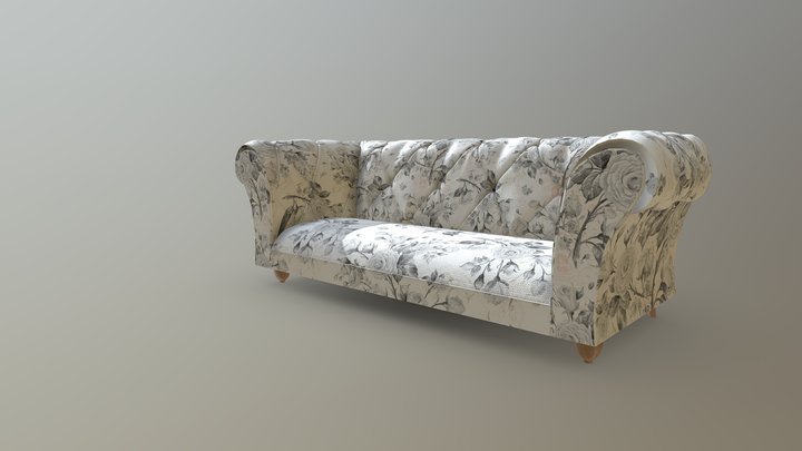Young Bean Sofa (Vintage Rose) 3D Model