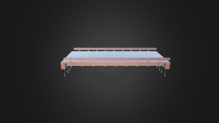 3D Rendering Of 18m Long By 8m Wide Bridge 3D Model
