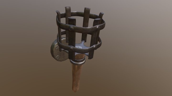 Wall Torch 3D Model