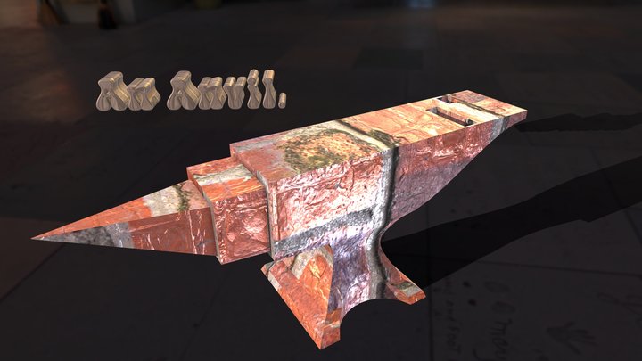Medieval Tool: An Anvil with the text.