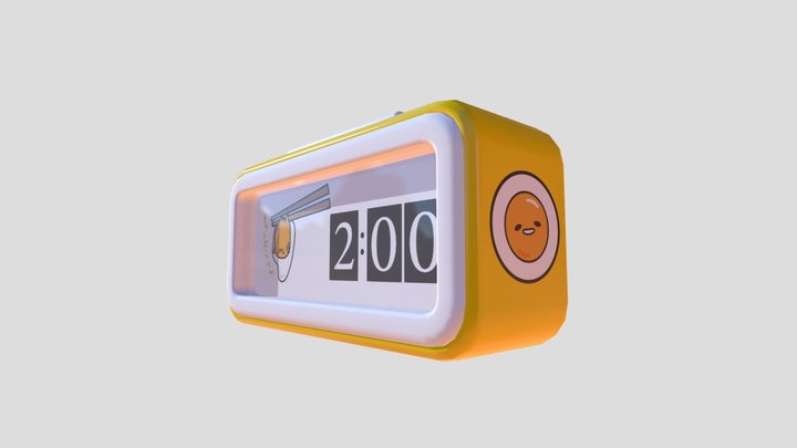 Gudetama alarm clock 3D Model