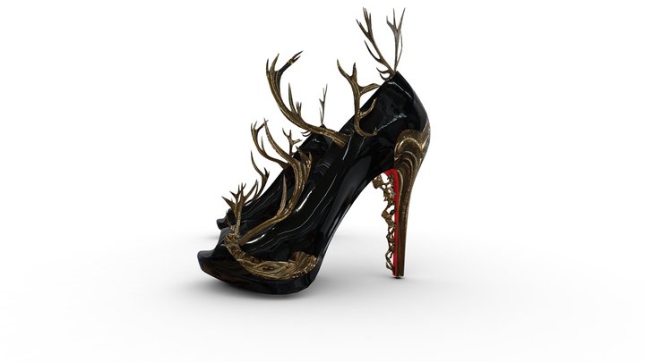 Women's Heeled Pumps, Stud & Horn