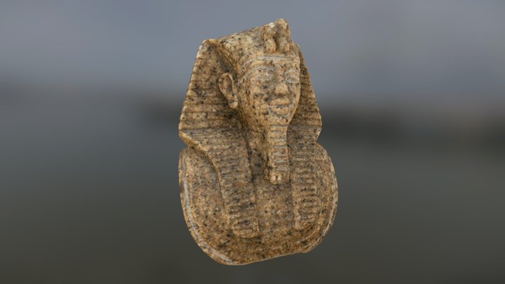 Stone Pharaoh Statue 3D Model