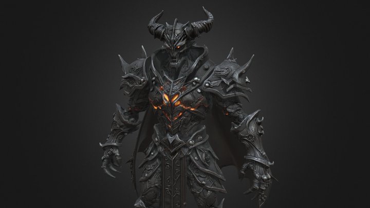 Demon Lord – Ember-Cracked Corrupted Armor – Modelo 3D gratuito STL