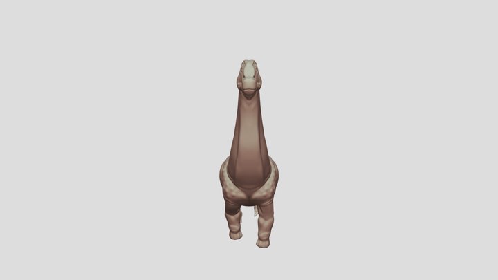 Thiago the Titanosaur_cartoon 3Dprintable Mini 3D Model