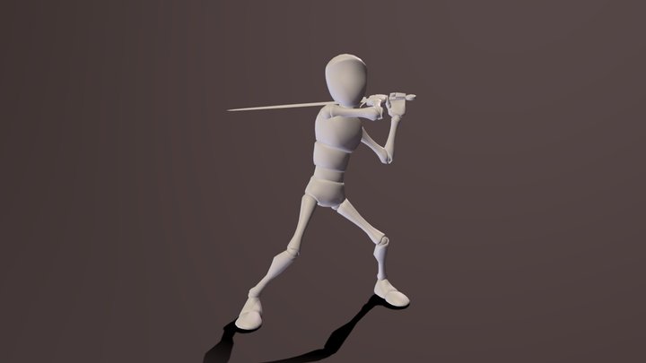 Dance Fight Pose 3D Model