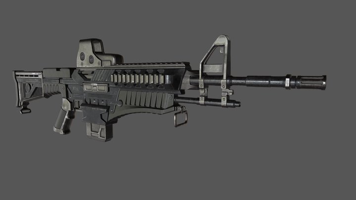 Concept Rifle 3D Model