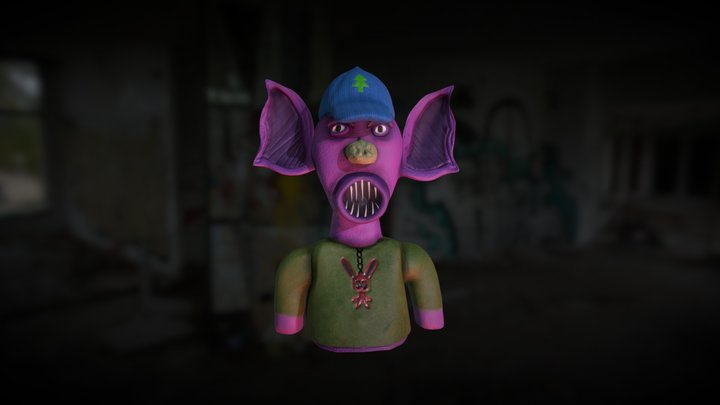 Buste Vampire / Chauve-souris 3D Model