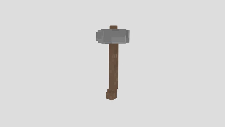 Low-poly stone axe 3D Model