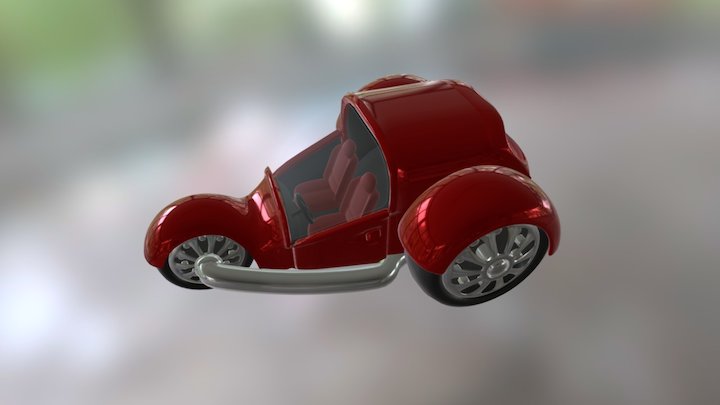 Three wheel Car 3D Model