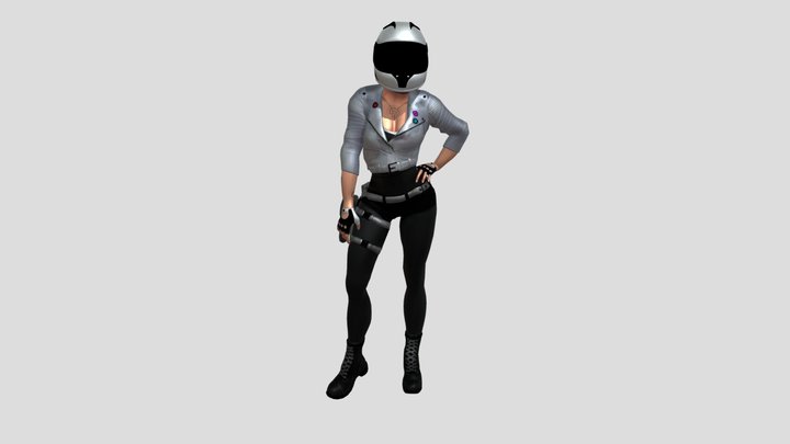 Futuristic Biker Character – Modello 3D gratuito STL