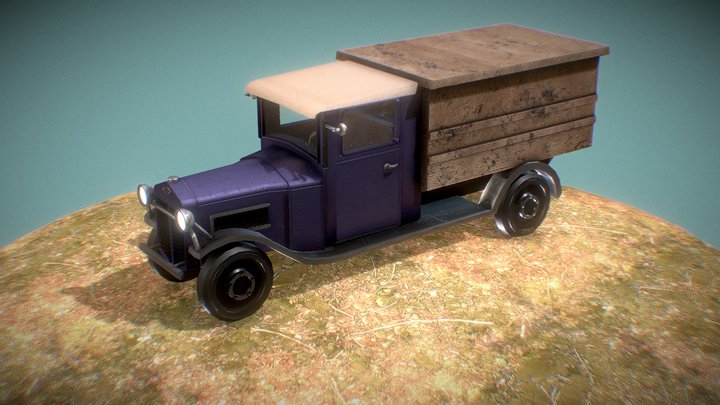 (FREE) Ford TT French Army Medical Truck 3D Model