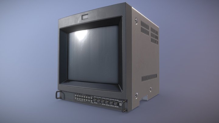 CRT Monitor 3D Model