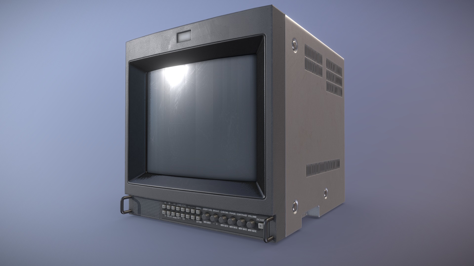 3D model CRT Monitor - This is a 3D model of the CRT Monitor. The 3D model is about a computer monitor with a keyboard.