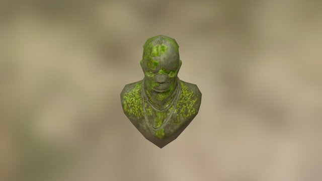 Mossy Statue 3D Model