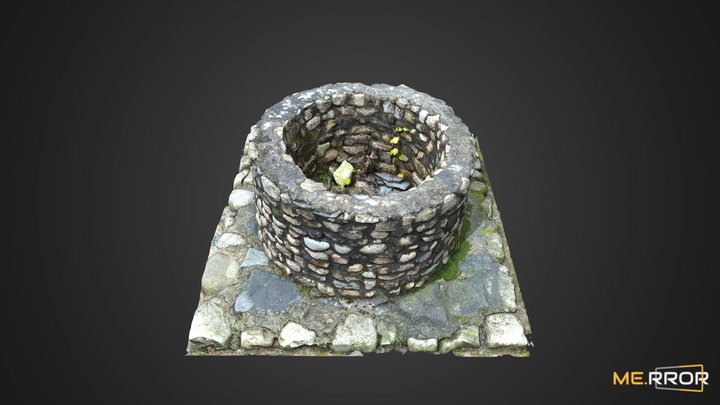 Stone Well with Moss 3D Model