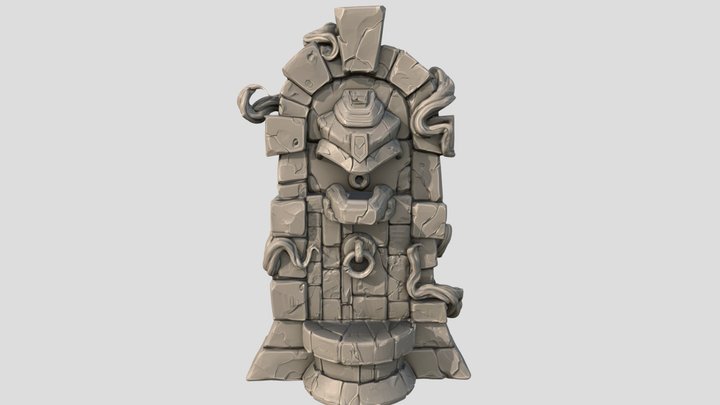 The Forgotten Stone Sentinel - Stone Arch Ruin 3D Model