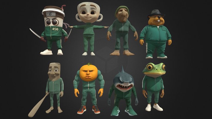 Squid Game Brainrots 3D Model