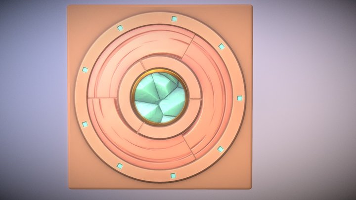 Round Square Stylized Substance 3D Model