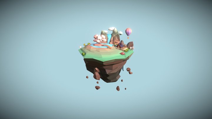 flying island 3D Model