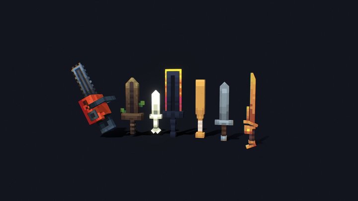 [MINECRAFT] various weapon pack 3D Model