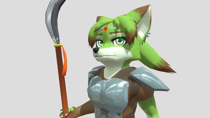 Mina from the Western Forest Tribe 3D Model
