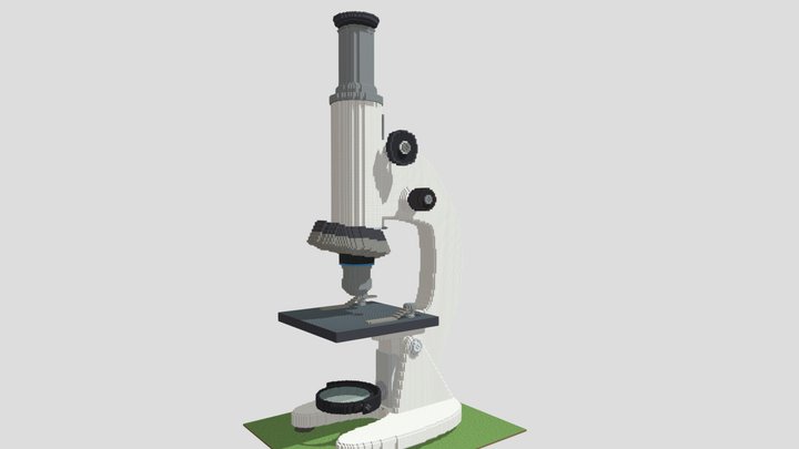 Microscope recreated in Minecraft. 3D Model