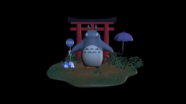 Totoro T-pose 3D Model