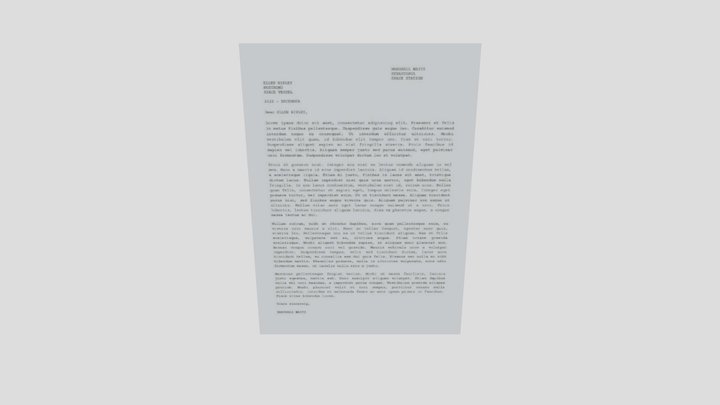 A4 - Sheet 3D Model