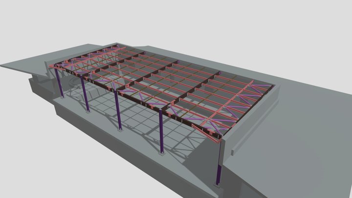 Pool Top Skylight Structure - Turkiye 3D Model