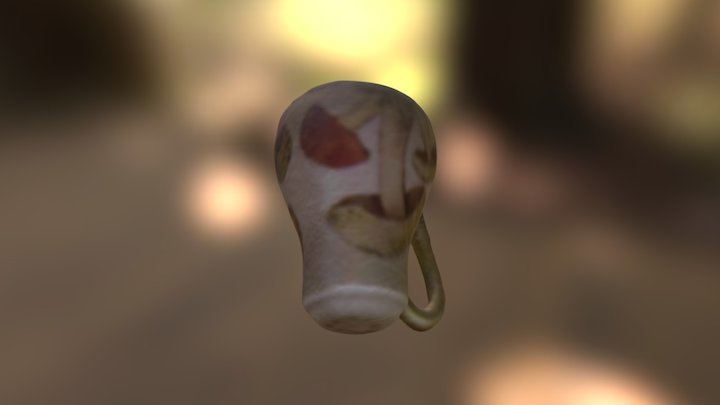 Pepper shaker Mushroom painted 3D Model
