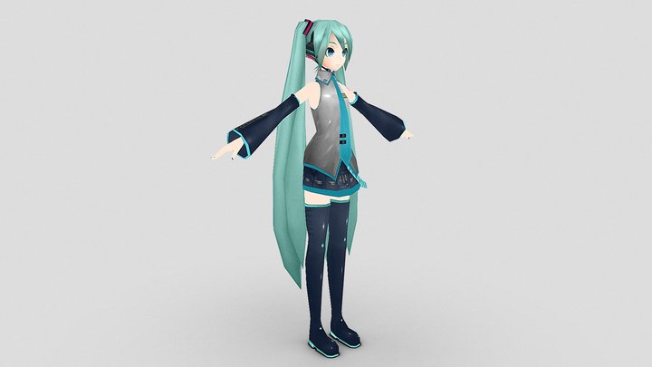 Hatsune Miku ver3 PSP (con huesos).