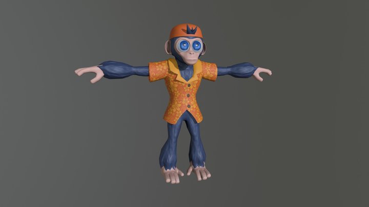 Chad The Chimp Texture Test 3D Model