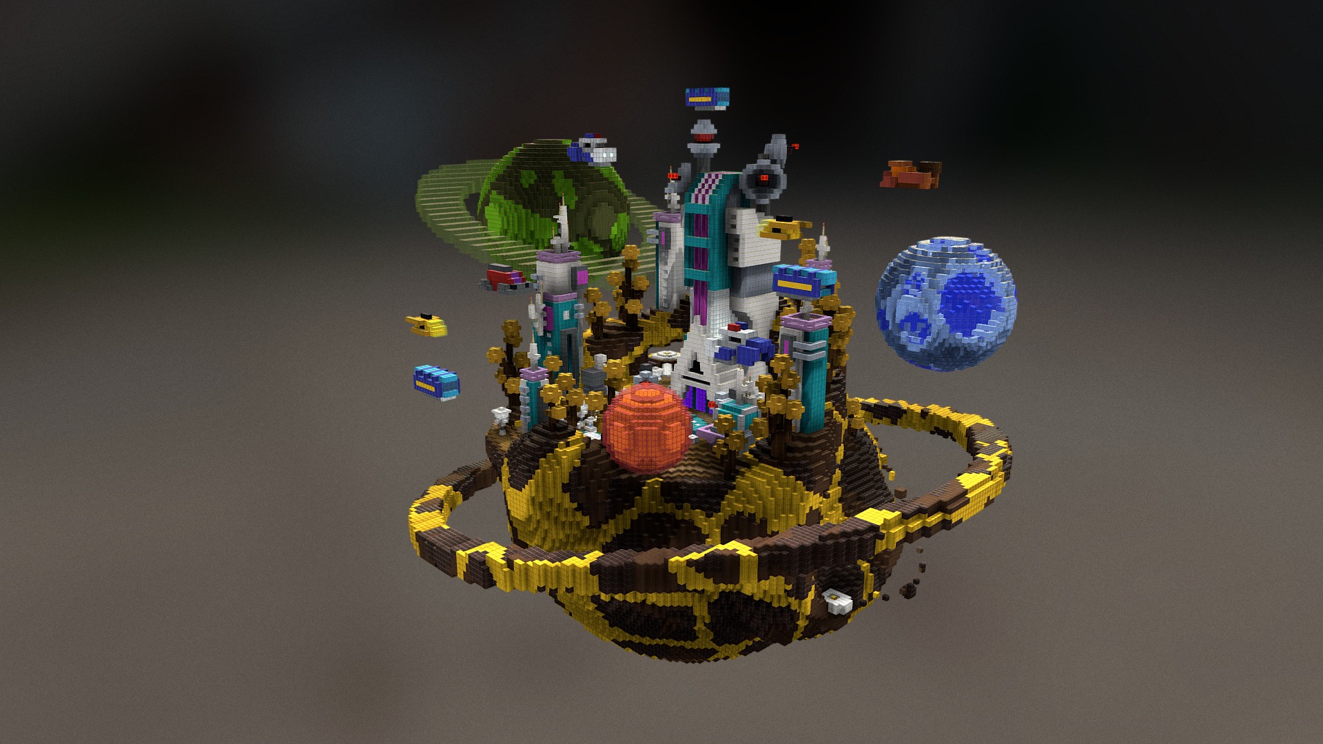 3D model Ultra Hub - This is a 3D model of the Ultra Hub. The 3D model is about a model of a city.